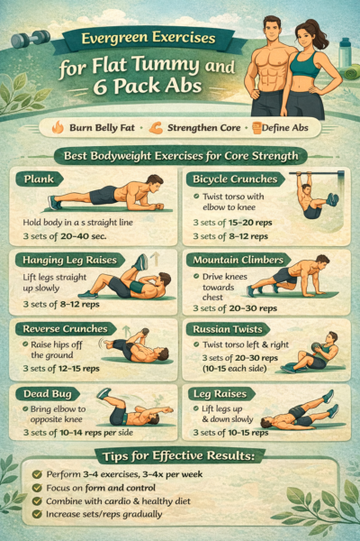 7 exercícios infalíveis para uma barriga lisa e abdômen definido