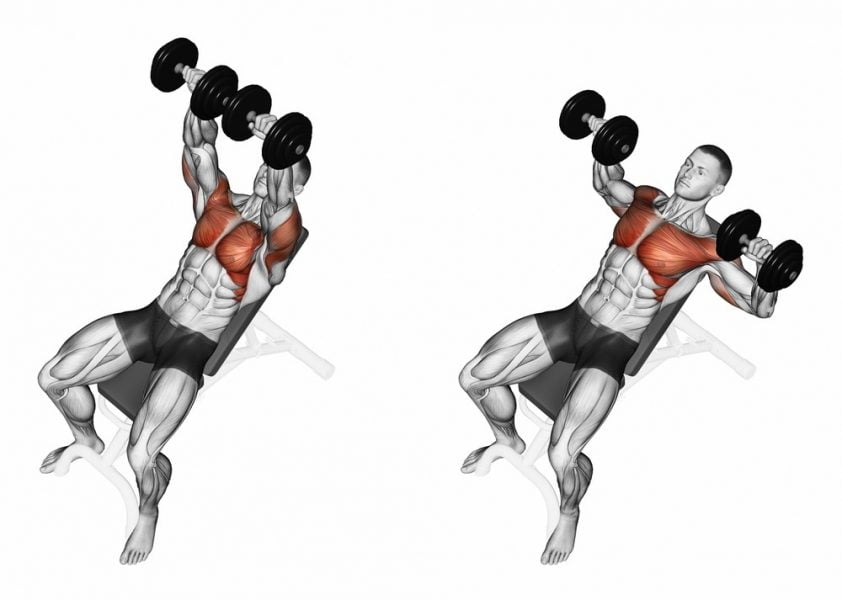 incline bench press with barbell