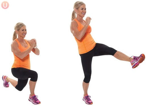 Lunge Switch To Kick Tabata Yoga