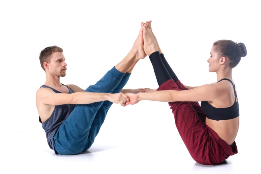 Sitting Bridge Partner Yoga Pose Bff Yoga Poses