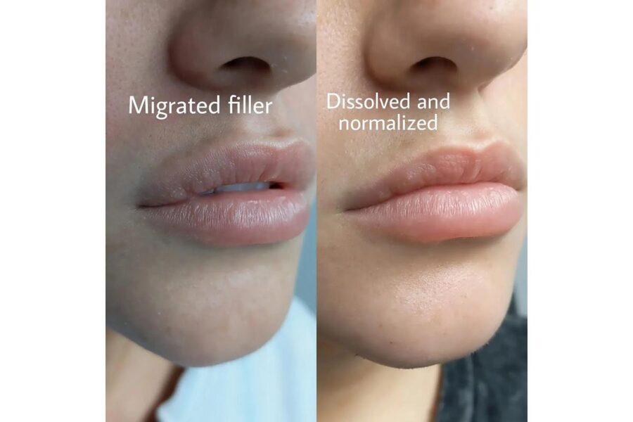 Lip Filler Migration Above Lip